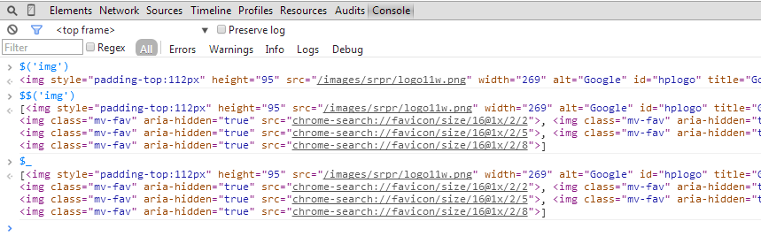 chrome develper tools